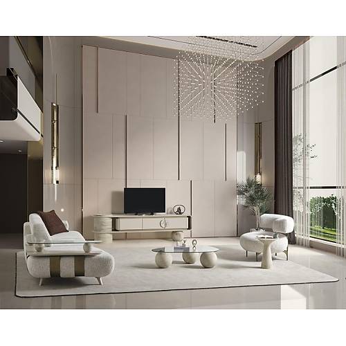 Torvi Orta Sehpa - Traverten