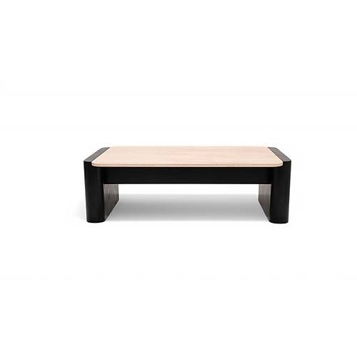 668 Oak Black Traverten Orta Sehpa