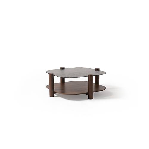 974 Walnut Bronze Orta Sehpa