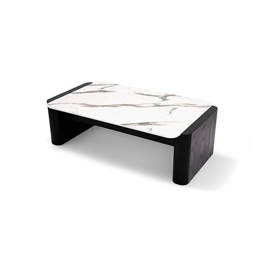 668 Oak Black Marble Orta Sehpa
