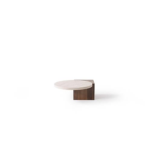 972 Walnut Traverten Orta Sehpa