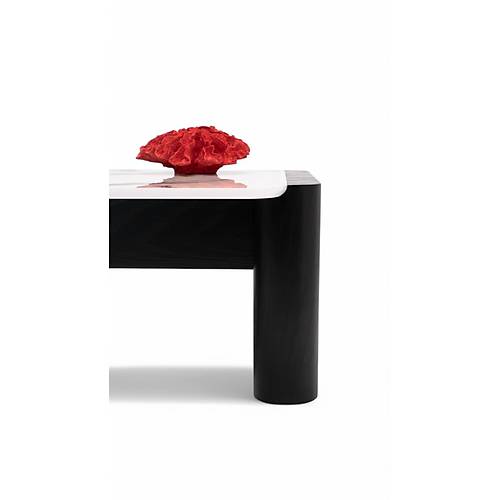 668 Oak Black Marble Orta Sehpa