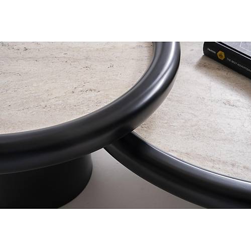 950 Black Traverten Orta Sehpa