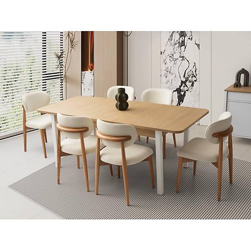 Mona Yemek Odas� - Beyaz Me�e