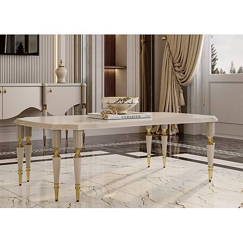 Monaco Mat Krem Orta Sehpa
