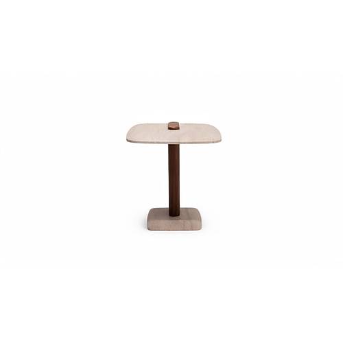 960 Walnut Traverten Orta Sehpa
