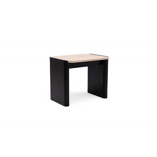 668 Oak Black Traverten Orta Sehpa