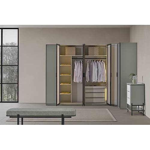 Moka Yatak Odas� & Giyinme Dolab� - Ye�il