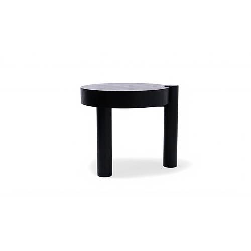 670 Black White Marble Orta Sehpa