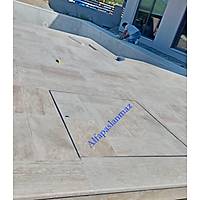 1.5 mm �zeri Mermer Uygulanabilir Paslanmaz Makine Daire Kapaklar� 700x700 mm