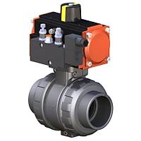 Nozbart - Pn�matik Akt�at�rl� Ede Tipi Bir Taraf� Di�li Tek Etkili K�resel Asit Vanas� 20 mm