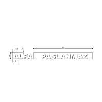 AISI 304 Kalite Paslanmaz Duvar Su Perdesi (150 cm )