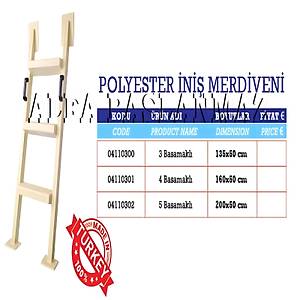 Polyester Makine Dairesi �ni� Merdiveni 4 Basamakl�