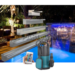 DUVAR SU PERDES� POMPA DAH�L SET  170 CM PASLANMAZ RGB LED I�IKLI