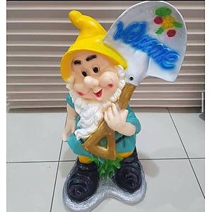 Welcome C�ce, Bah�e Dekoratif S�s�, Polyester Heykel