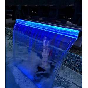 120 cm LED I��kl� Duvar Su Perdesi | AISI 304 Paslanmaz Duvar Su �elalesi