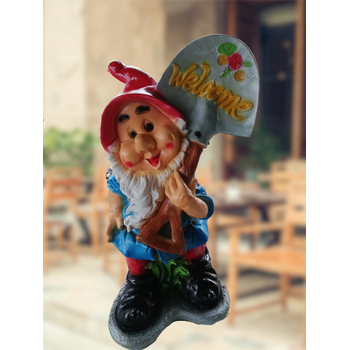 Welcome C�ce, Bah�e Dekoratif S�s�, Polyester Heykel
