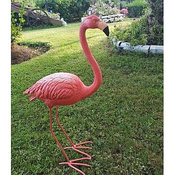 Yeni B�y�k Boy Flamingo Polyester Heykel Tak�m� 2'li