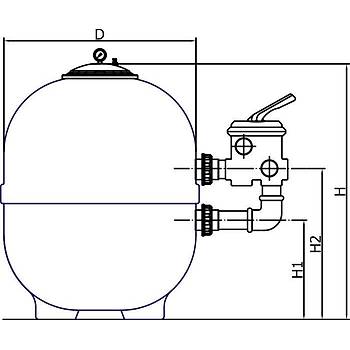 Nozbart - � 500 mm Ozon ��in Kum Filtresi