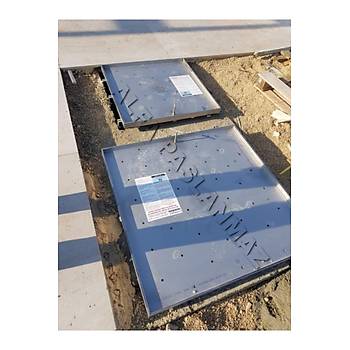 Havuz Makine Daire Kapaklar� Paslanmaz 3 mm �zeri Mermer Uygulanabilir 800x800 mm