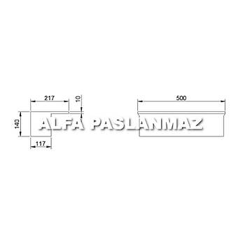 Duvar Tipi Havuz �elalesi 50 cm AISI 304 Paslanmaz �elik Su Perdesi