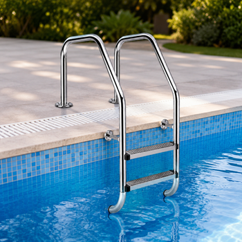 2 Basamakl� Overflow Tip Havuz Merdiveni AISI 304 Paslanmaz �elik