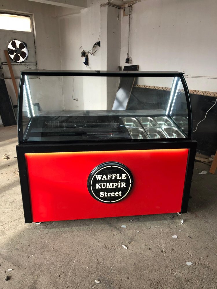 Waffle ve Kumpir Dolabı Red Model
