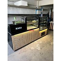 Kasa Bankolu Dikey Pasta Dolab� ve B�rek Tezg�h� 250 cm INT-188