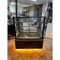 D�z Caml� Siyah Pasta Tatl� Te�hir Dolab� 100 cm INT-193