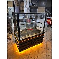 D�z Caml� Siyah Pasta Tatl� Te�hir Dolab� 100 cm INT-193