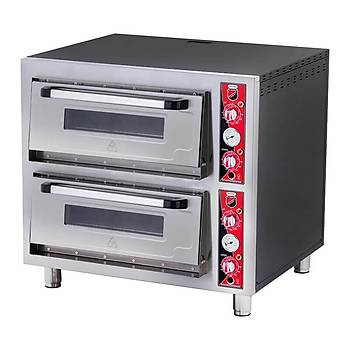 Ikgaz - SilverInox ift Katl Pizza Frn, 8 Pizza Kapasiteli, Elektrikli