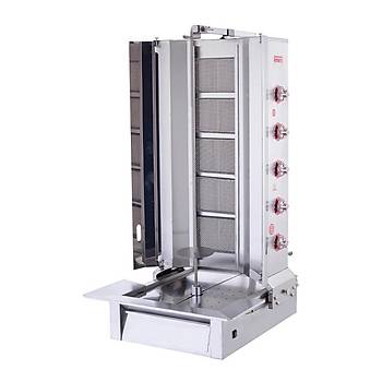 Ikgaz - SilverInox Alttan Motorlu Dner Oca, 5 Radyanl, Doalgazl