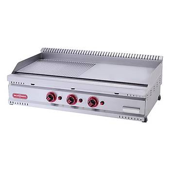 Ikgaz -  SilverInox 600 Seri Tam Oluklu Izgara, 80x80cm, LPG'li