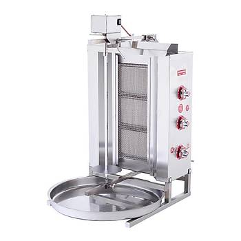 Ikgaz - SilverInox stten Motorlu Dner Oca, 3 Radyanl, LPG'li