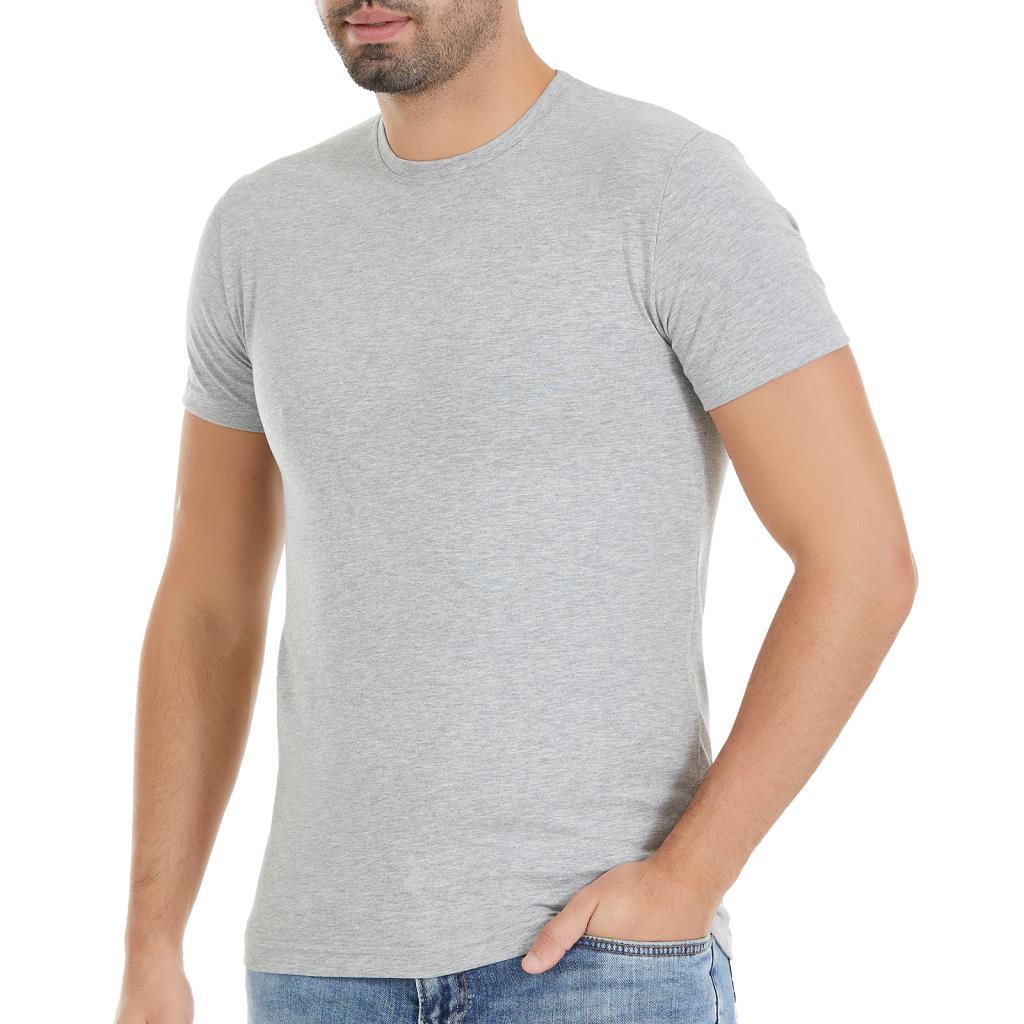 3 Adet Yıldız Erkek Likralı Kısa Kollu T-Shirt Fanila Gri 92