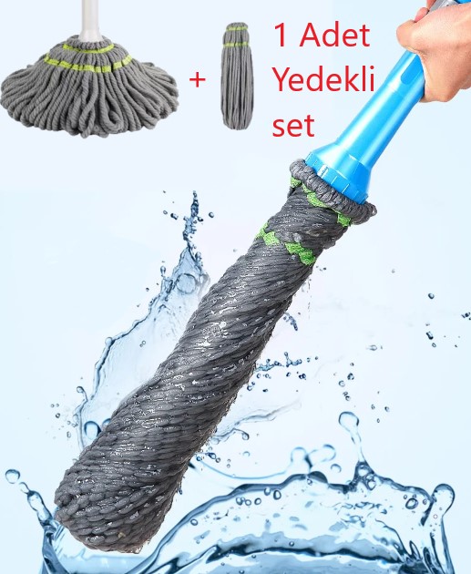 Kendinden Sıkmalı Bükümlü Mop Paspas Yedekli