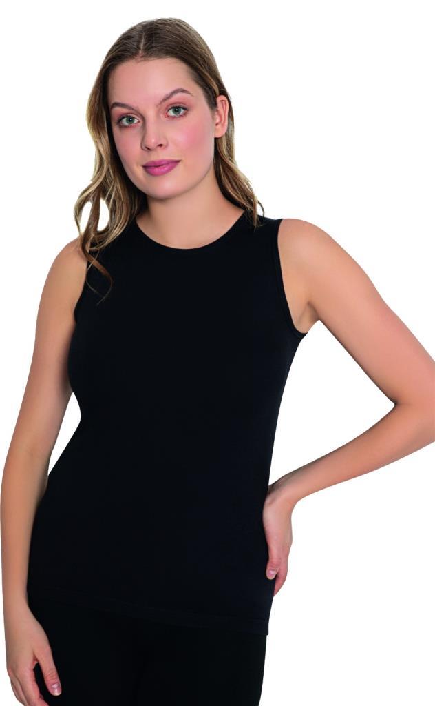 6 Adet Lüx Drm Bayan Bambu Kolsuz Body Fanila Atlet 3740