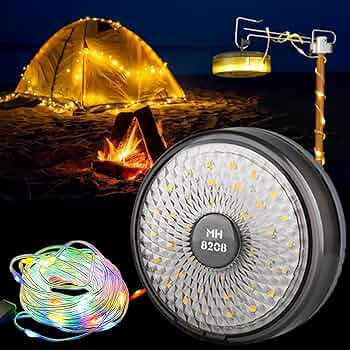 10 Metre Ledli Şarj Göstergeli 8 Modlu Flaşör Modlu Kamp Lambası