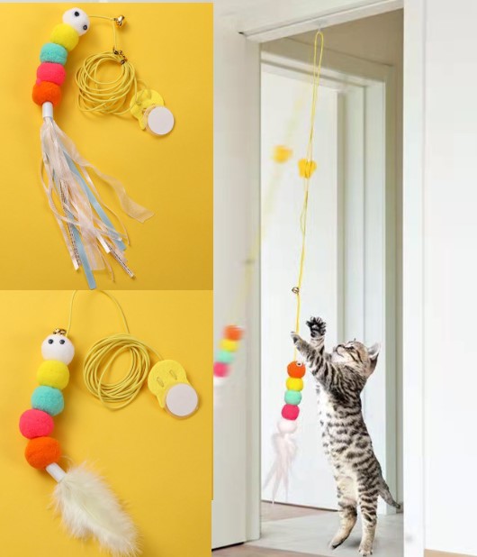 30 Adet Elastik Kendinden Yapışkanlı Solucan Kedi Oltası