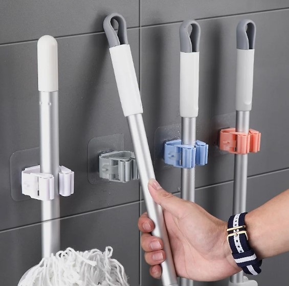 30 Adet 4 lü Yapışkanlı Pratik Mop Tutucu Beyaz