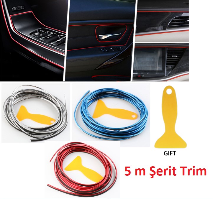 30 Adet Araba Dekorasyon Şeridi 5 Metre Trim Şeridi