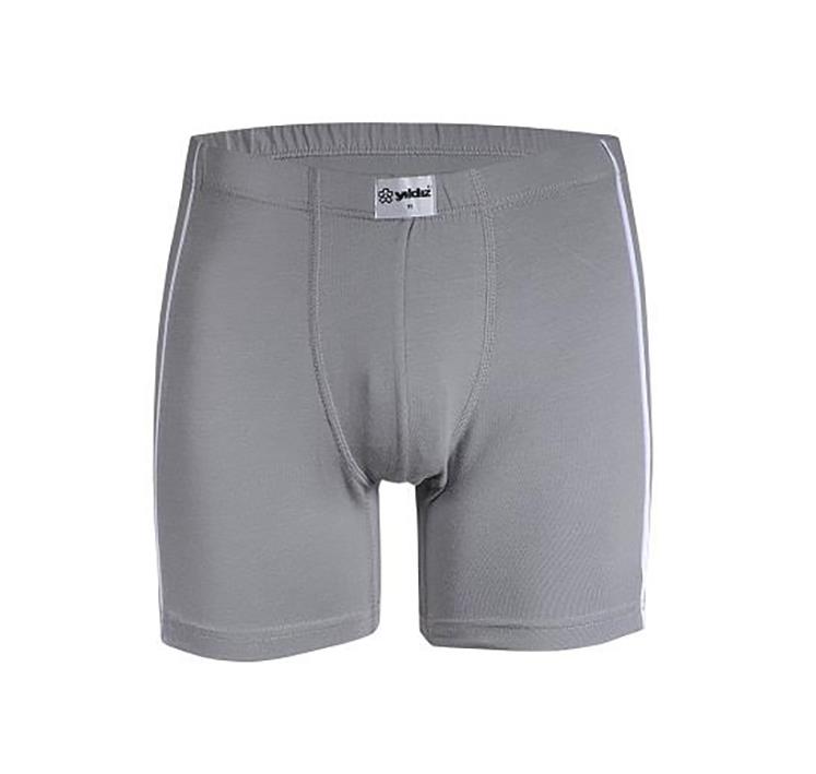 3 Adet Yıldız Erkek Likralı Modal Boxer Short Gri 107