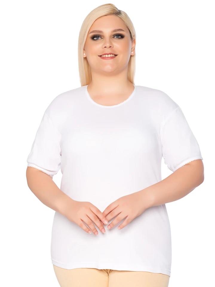 6 Adet Gümüş Bayan Ribana Kısa Kollu Kaşkorse Fanila Atlet 3013