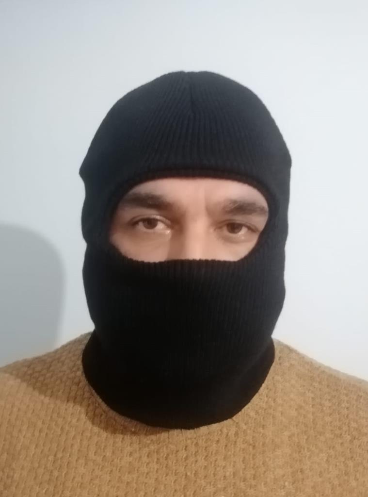 2 Adet Erkek Triko Kar Maskesi Siyah