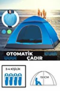 Otomatik Havada Açılan Su Geçirmez Çadır 4 Kişilik