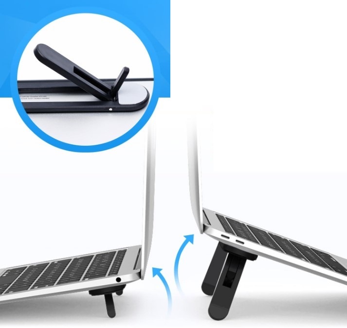 30 Adet 2 Kademeli Katlanabilir ve Yapışkanlı Laptop Standı Siyah