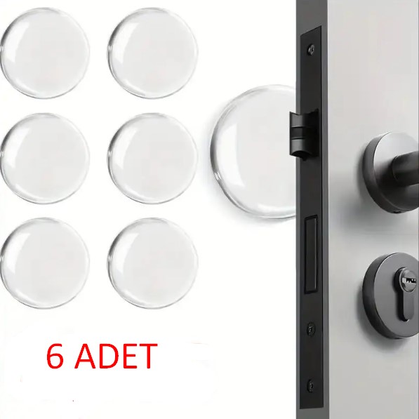 30 Adet Şeffaf Silikon Mobilya ve Kapı Durdurucu Darbe Pedi 6 lı