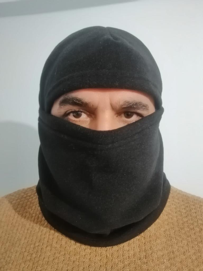 2 Adet Erkek Polar Kar Maskesi Siyah
