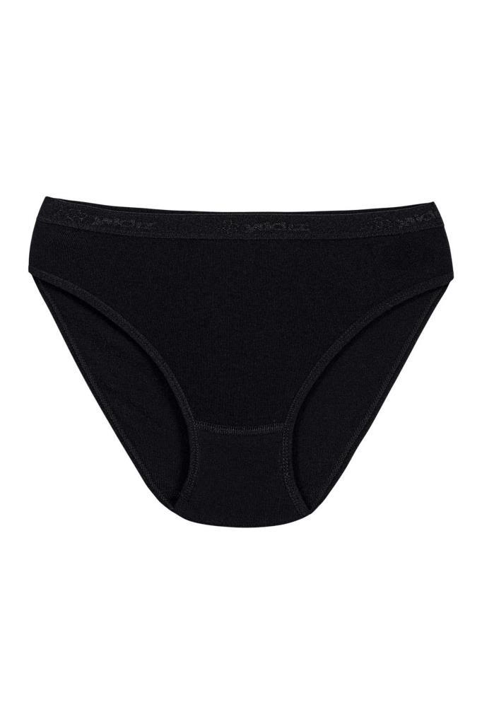 6 Adet Yıldız Bayan Ribana Bikini Külot Siyah 3710