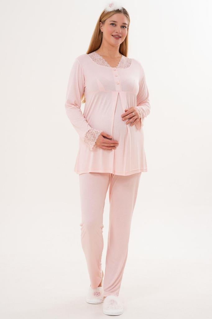 Mecit 5808 Bayan Pudra Hamile Lohusa Pijama Takımı